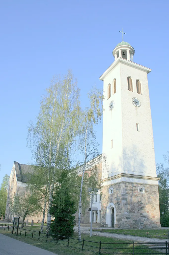 Orimattila Church in Orimattila, Finland. The church was built in 1862–1866 and it is the church of the Evagelical Lutheran parish of Orimattila.