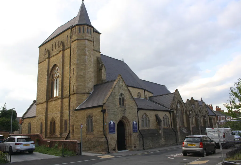 Annunciation Roman Catholic Church on the junction of Brickyard Walk and Spencer Street in Chesterfield, Derbyshire.