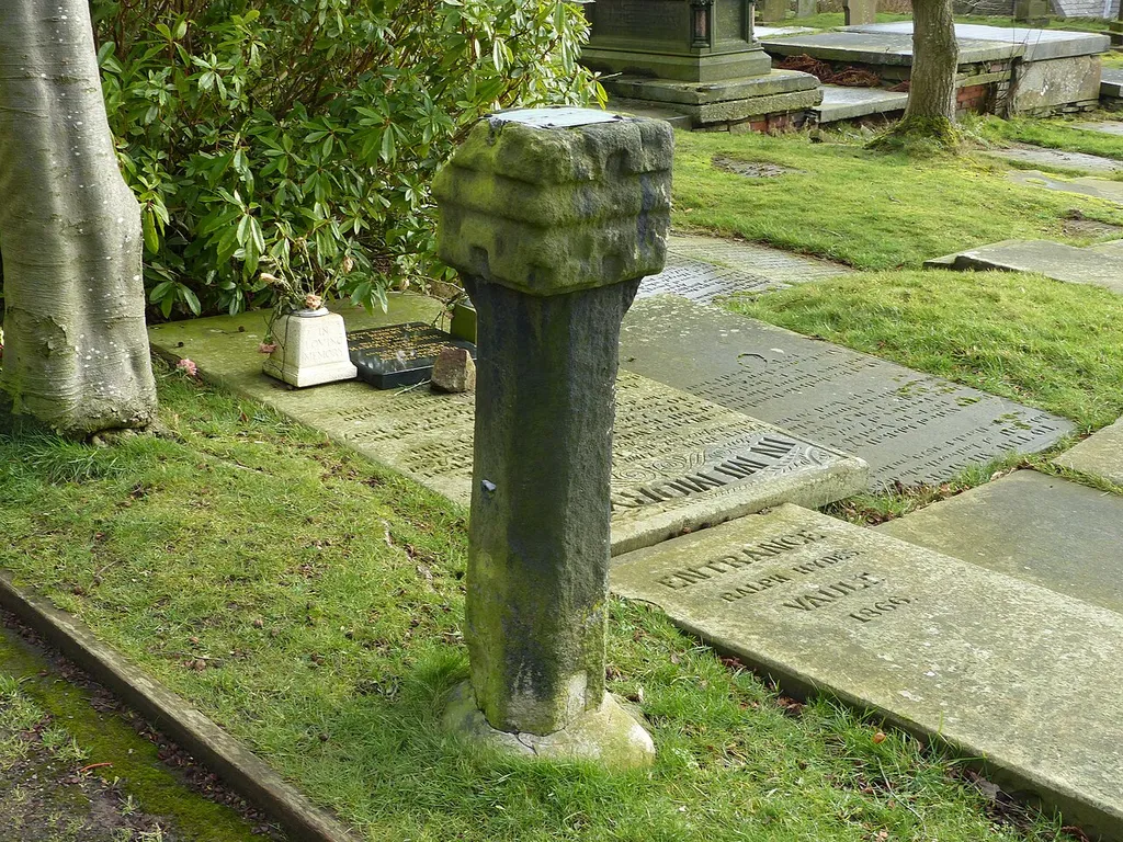 Grade II listed cross in the churchyard of St Thomas' Church, Mellor, Greater Manchester..mw-parser-output .messagebox{margin:4px 0;width:auto;border-collapse:collapse;border:2px solid var(--border-color-progressive,#6485d1);background-color:var(--background-color-neutral-subtle,#fbfcff);color:var(--color-base,#202122);box-sizing:border-box;border-inline-start-width:8px}.mw-parser-output .messagebox.mbox-small{font-size:88%;line-height:1.25em}.mw-parser-output .mbox-warning,.mw-parser-output .mbox-speedy{border:2px solid var(--border-color-error,#b22222);background:var(--background-color-error-subtle,#ffdbdb);border-inline-start-width:8px}.mw-parser-output .mbox-serious,.mw-parser-output .mbox-delete,.mw-parser-output .mbox-stop{border:2px solid var(--border-color-error,#b22222);border-inline-start-width:8px}.mw-parser-output .mbox-issue,.mw-parser-output .mbox-content{border:2px solid #f28500;background:var(--background-color-warning-subtle,#ffe);border-inline-start-width:8px}.mw-parser-output .mbox-query,.mw-parser-output .mbox-style{border:2px solid #f4c430;background:var(--background-color-warning-subtle,#ffe);border-inline-start-width:8px}.mw-parser-output .mbox-shit{border:2px solid #960;border-inline-start-width:8px}.mw-parser-output .mbox-license{border:2px solid #88a;border-inline-start-width:initial}.mw-parser-output .mbox-legal{border:2px solid var(--border-color-notice,#666);background:var(--background-color-base,#fff);border-inline-start-width:8px}.mw-parser-output .mbox-honor{border:2px solid #ca3;background:var(--background-color-warning-subtle,#fcf4db);border-inline-start-width:8px}.mw-parser-output .mbox-growth{border:2px solid #8d4;background:var(--background-color-success-subtle,#d5fdf4);border-inline-start-width:8px}.mw-parser-output .mbox-move{border:2px solid #93c;border-inline-start-width:8px}.mw-parser-output .mbox-protection,.mw-parser-output .mbox-message{border:2px solid var(--border-color-base,#aaa);border-inline-start-width:8px}.mw-parse
