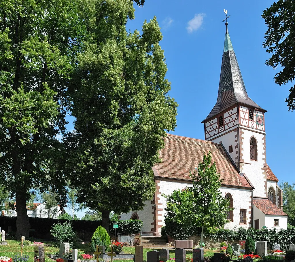 Speyrer church in Ditzingen in Baden-Württemberg in Germany. The church is used today as a cemetery church and as a room for cultural events.