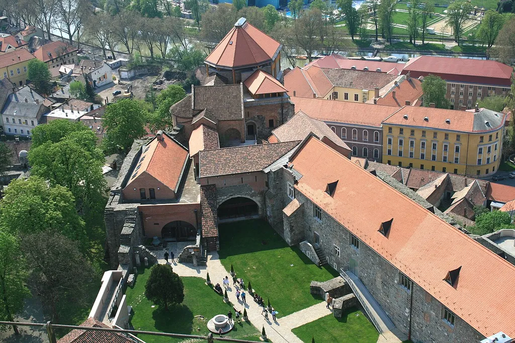 View from tower of Esztergom Basilica, Esztergom, Hungary