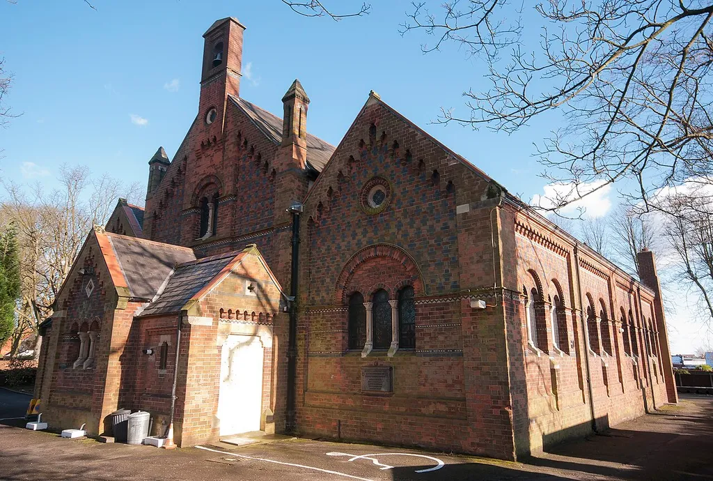 St Anne's parish church, Church Street, Chasetown, Burntwood, Staffordshire, seen from the west