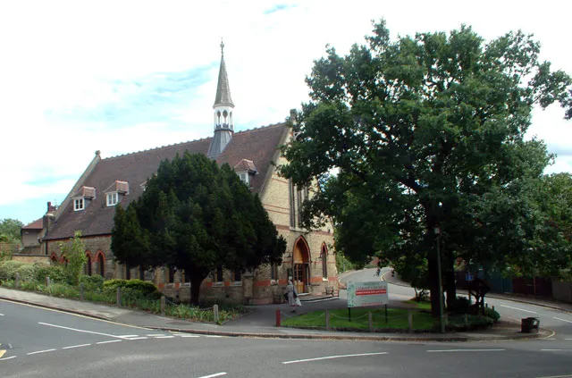 Christ Church parish church, Highland Road, Bromley Park, BR1. Built in 1887 in the Early English style for Samuel Cawston, developer of the Bromley Hill estate. Originally a chapel of ease to Bromley parish church, then attached to St Mary's, Plaistow, it was made a parish church in its own right in 1923.