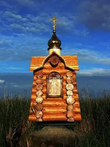 Saint Trifon Church on the stone in the lake Peipus