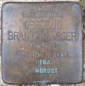 Stolperstein dedicated to Gertrud Brandenburger