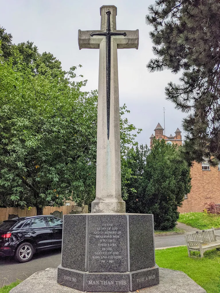War memorial, St Mary's Church, Woodford