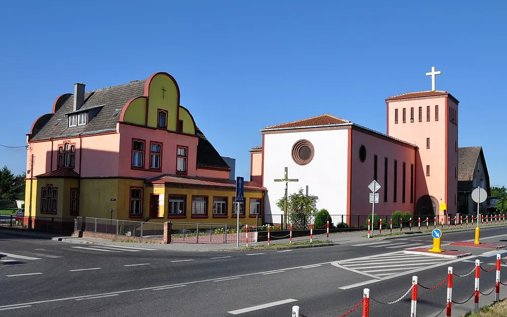 Sacred Heart Roman Catholic Church and parish house in Gryfice