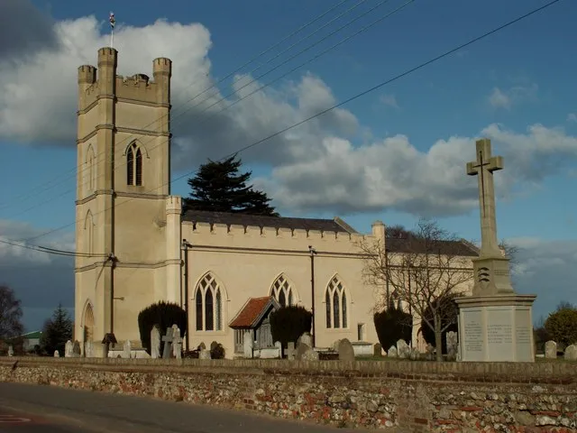 St Mary and All Saints parish church, Rivenhall, Essex, seen from the south