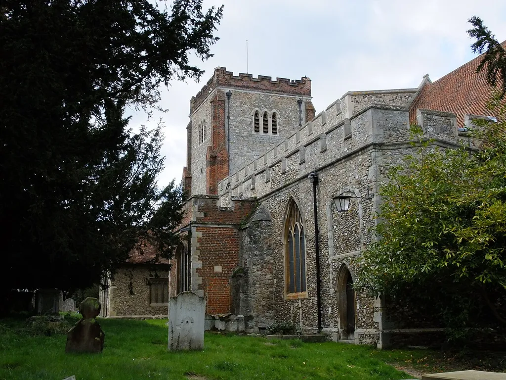 South side of All Saints' parish church, Writtle, Essex, seen from the east