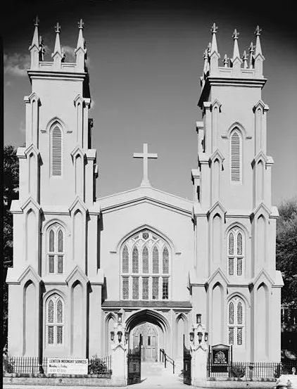 Trinity Episcopal Church, Sumter &amp; Gervais Streets, Columbia (Richland County, South Carolina) - cropped This file comes from the Historic American Buildings Survey (HABS), Historic American Engineering Record (HAER) or Historic American Landscapes Survey (HALS). These are programs of the National Park Service established for the purpose of documenting historic places. Records consist of measured drawings, archival photographs, and written reports. When reusing please credit: Library of Congress, Prints &amp; Photographs Division, SC,40-COLUM,14-1 This tag does not indicate the copyright status of the attached work. A normal copyright tag is still required. See Commons:Licensing. Public domainPublic domainfalsefalse This image or media file contains material based on a work of a National Park Service employee, created as part of that person's official duties. As a work of the U.S. federal government, such work is in the public domain in the United States. See the NPS website and NPS copyright policy for more information.