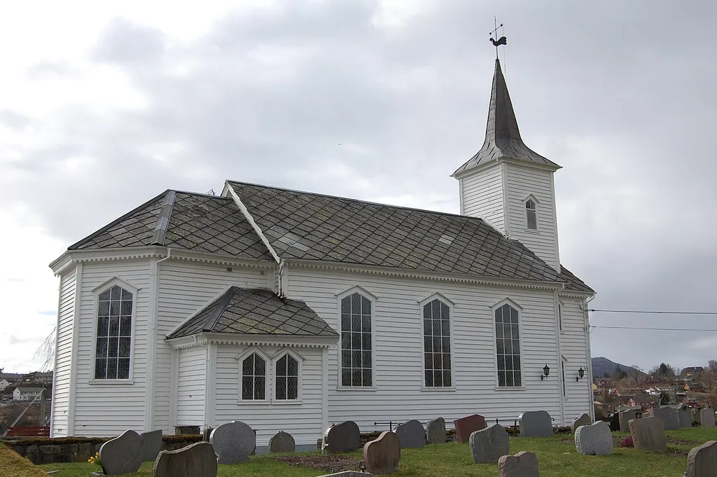Alversund church seen from east