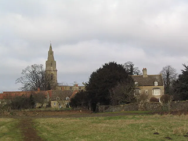 Carlby, with Church of St Stephen.