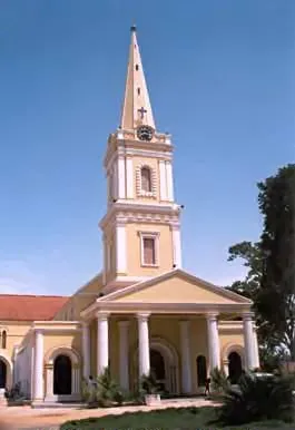 The tower of Holy Trinity Cathedral, Palayamkottai