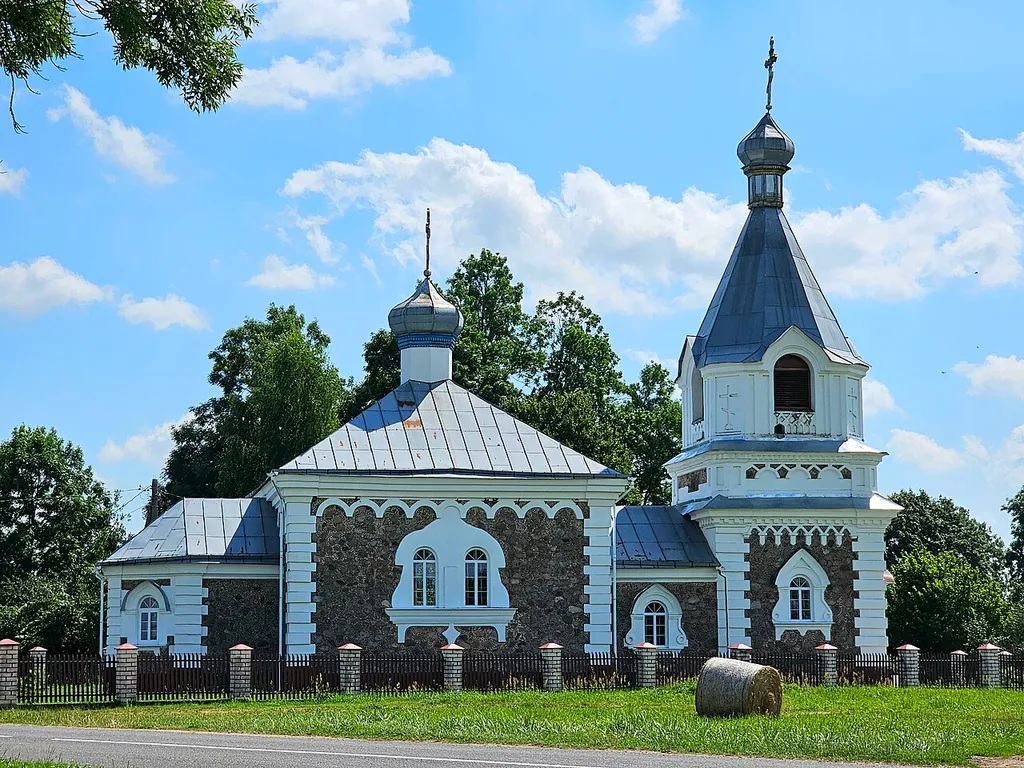 Exterior of Church of the Dormition of Our Lady in Radzivoniški