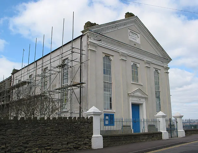 Baptist Chapel, Commercial Street, Cinderford, Gloucestershire, seen from the southeast. It was built in 1860 for workmen as the Bible Christian Chapel.