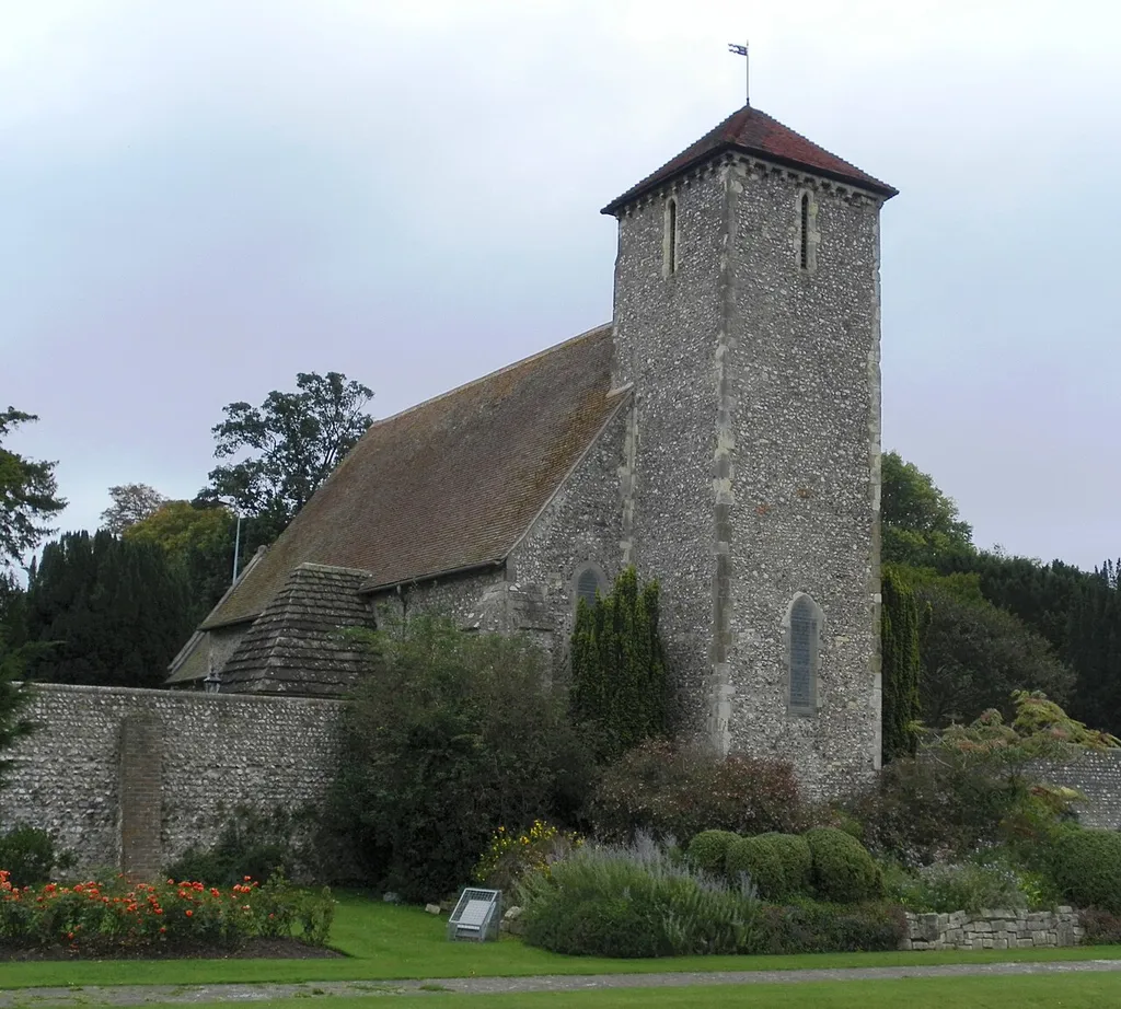 St Peter's Church, Preston Village, City of Brighton and Hove, England. A medieval church next to the ancient Preston Manor; restored in the 19th century, but damaged by fire in the early 20th century and closed. Listed at Grade II* by English Heritage (NHLE Code 1380743)