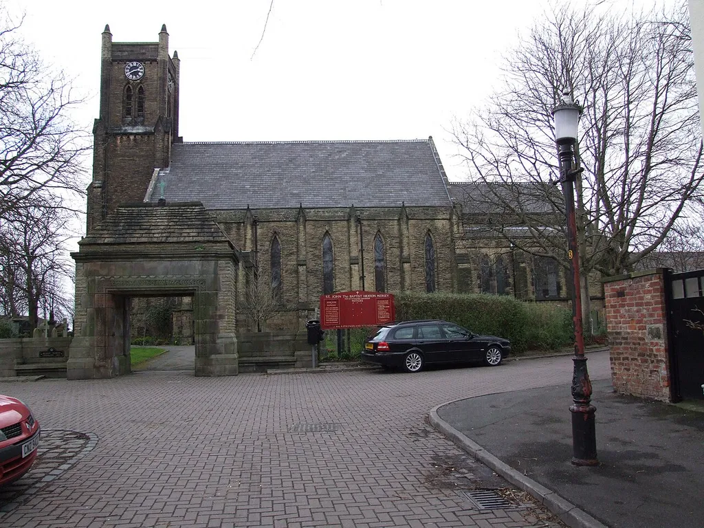 Heaton Mersey is situated on the A5145 in Stockport, north of the River Mersey, above the flood plain. St John's church and Lych gate Camera location53° 24′ 43.2″ N, 2° 12′ 23.76″ W View this and other nearby images on: OpenStreetMap 53.412000; -2.206600
