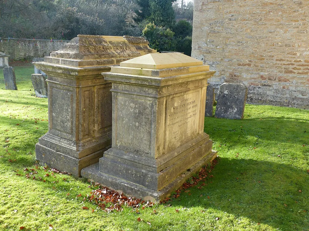 Four 18th-century pedestal tombs, and five headstones in the churchyard of St Mary's Church, Bibury, Gloucestershire. Listed as "Group of 9 monuments in the churchyard approximately 4 metres south of chancel to Church of St Mary". .mw-parser-output .messagebox{margin:4px 0;width:auto;border-collapse:collapse;border:2px solid var(--border-color-progressive,#6485d1);background-color:var(--background-color-neutral-subtle,#fbfcff);color:var(--color-base,#202122);box-sizing:border-box;border-inline-start-width:8px}.mw-parser-output .messagebox.mbox-small{font-size:88%;line-height:1.25em}.mw-parser-output .mbox-warning,.mw-parser-output .mbox-speedy{border:2px solid var(--border-color-error,#b22222);background:var(--background-color-error-subtle,#ffdbdb);border-inline-start-width:8px}.mw-parser-output .mbox-serious,.mw-parser-output .mbox-delete,.mw-parser-output .mbox-stop{border:2px solid var(--border-color-error,#b22222);border-inline-start-width:8px}.mw-parser-output .mbox-issue,.mw-parser-output .mbox-content{border:2px solid #f28500;background:var(--background-color-warning-subtle,#ffe);border-inline-start-width:8px}.mw-parser-output .mbox-query,.mw-parser-output .mbox-style{border:2px solid #f4c430;background:var(--background-color-warning-subtle,#ffe);border-inline-start-width:8px}.mw-parser-output .mbox-shit{border:2px solid #960;border-inline-start-width:8px}.mw-parser-output .mbox-license{border:2px solid #88a;border-inline-start-width:initial}.mw-parser-output .mbox-legal{border:2px solid var(--border-color-notice,#666);background:var(--background-color-base,#fff);border-inline-start-width:8px}.mw-parser-output .mbox-honor{border:2px solid #ca3;background:var(--background-color-warning-subtle,#fcf4db);border-inline-start-width:8px}.mw-parser-output .mbox-growth{border:2px solid #8d4;background:var(--background-color-success-subtle,#d5fdf4);border-inline-start-width:8px}.mw-parser-output .mbox-move{border:2px solid #93c;border-inline-start-width:8px}.mw-parser-