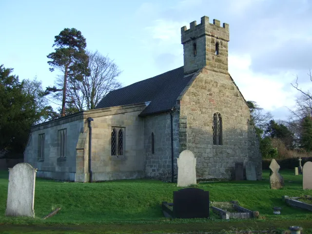 Dalbury Church Tower End view of the little country church at Dalbury.