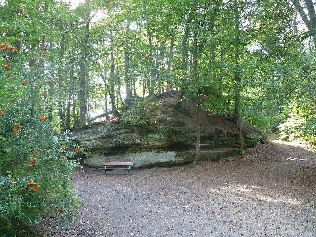 Rock with bench in Kasbruch