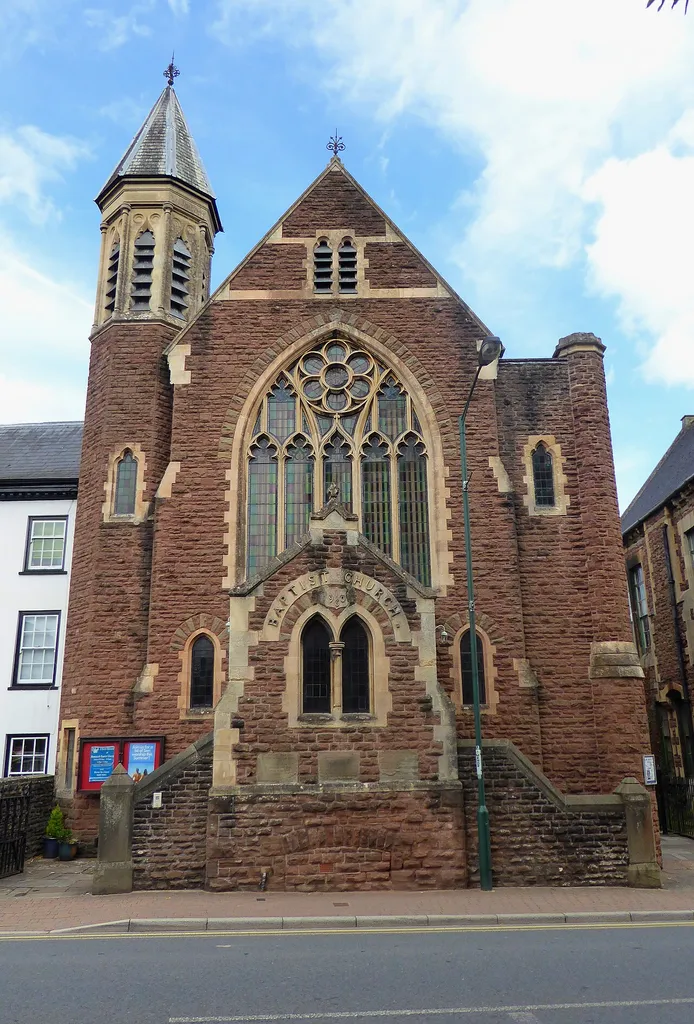 The front of Monmouth Baptist Church in Monmouthshire.