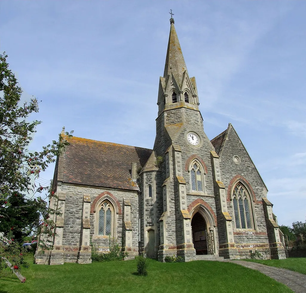 This pretty church dates from mid-Victorian times.