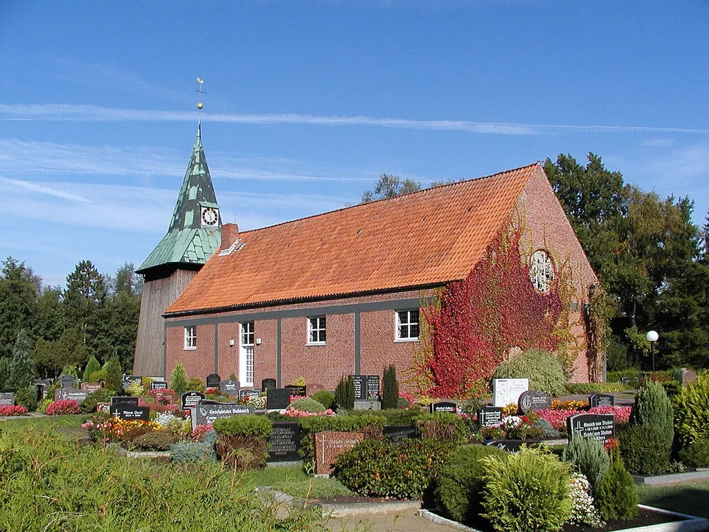 The Evangelical Lutheran St. Josse Church in Odisheim, Lower Saxony, Germany.