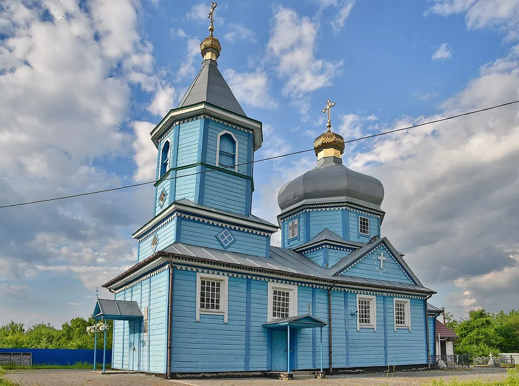Лукинська церква (дер.) (1745 рік) -вигляд з південного заходу - Городнє (вул. Джура) Ковельський (колишній Любомльський) район Волинська область Україна