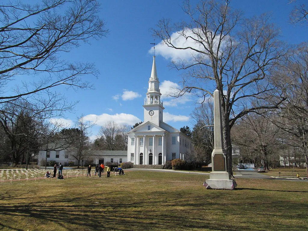First Congregational Church, Cheshire Connecticut This is an image of a place or building that is listed on the National Register of Historic Places in the United States of America. Its reference number is 73001950 (Wikidata).