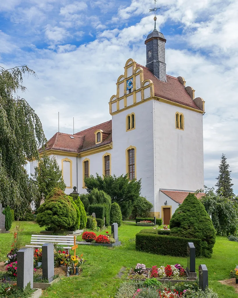 Brockwitz Dresdner Straße 203 Dorfkirche und Kirchhof , Nordwestfassade IV