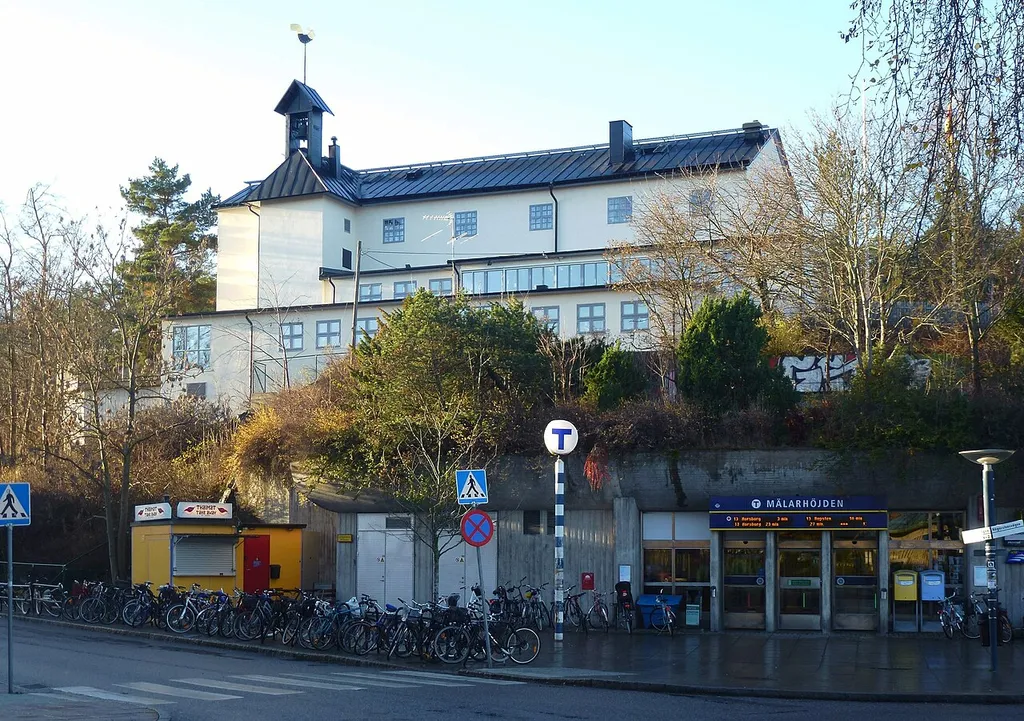 Mälarhöjden church and subway station, Stockholm, Sweden