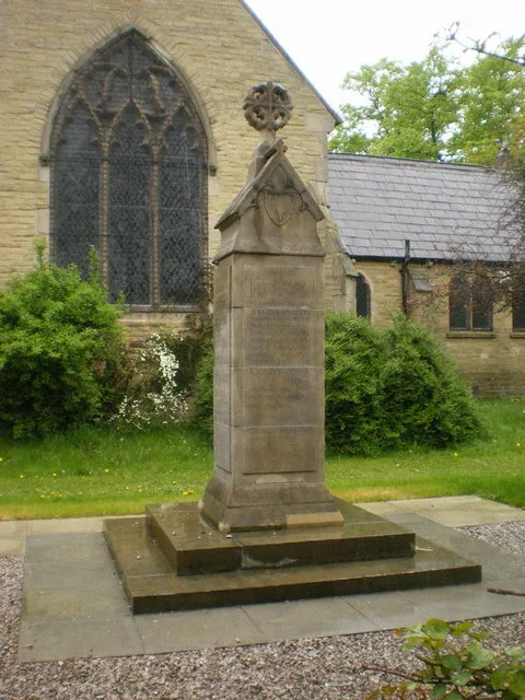 War memorial in St Thomas's parish churchyard, Hazelbottom Road, Lower Crumpsall, Greater Manchester