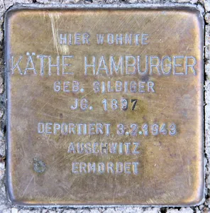 Stolperstein dedicated to Käthe Hamburger