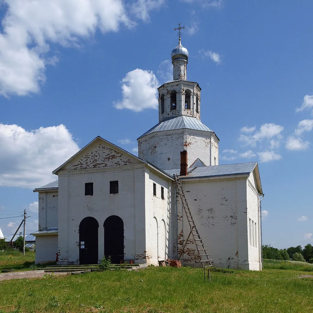 The Trinity church "under the bells" in Vasyunino (Podolsk district, Moscow Oblast, Russia). Built by 1735. Listed heritage 5010357000.