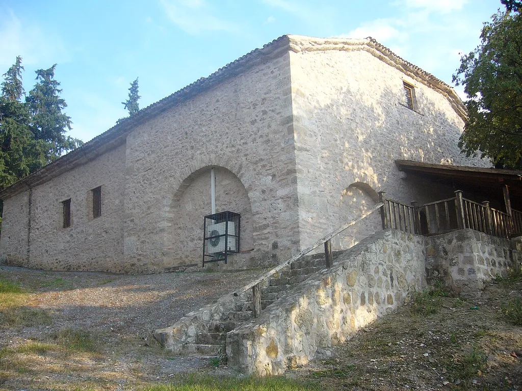 Church in the village of Pentaplatanos, Pella Prefecture, Greece.