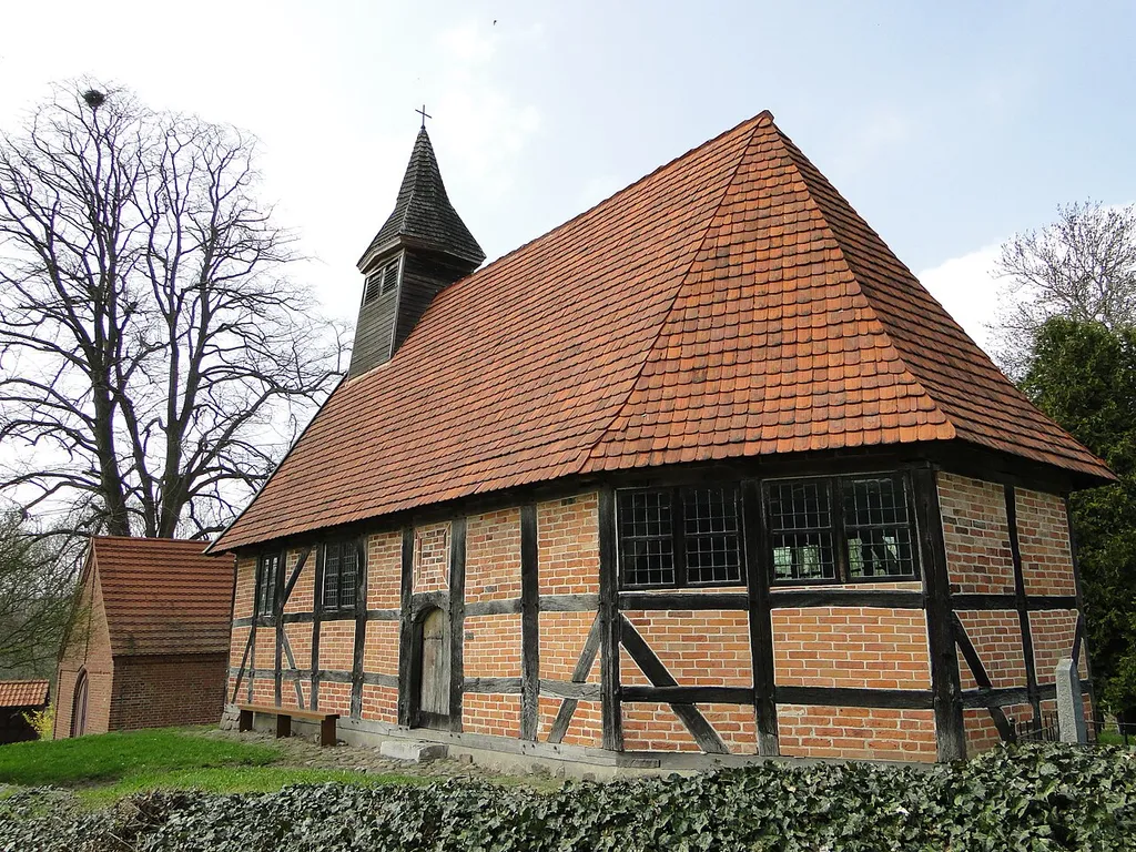 Church in Zaschendorf, district Ludwigslust-Parchim, Mecklenburg-Vorpommern, Germany