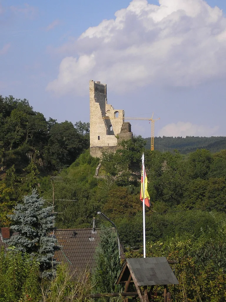 Burgruine Reichenstein, Blick von Puderbach-Reichenstein