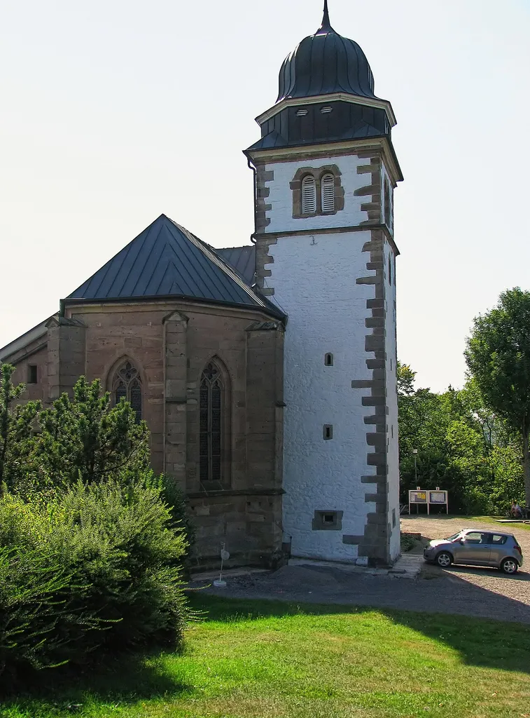 Propsteikirche St. Remigius, Remigiusberg, Landkreis Kusel; Bearbeitete Version (Objektivkorrektur, ShiftN 60%)