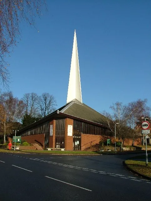 St George's parish church, Letchworth, Hertfordshire, seen from the southwest