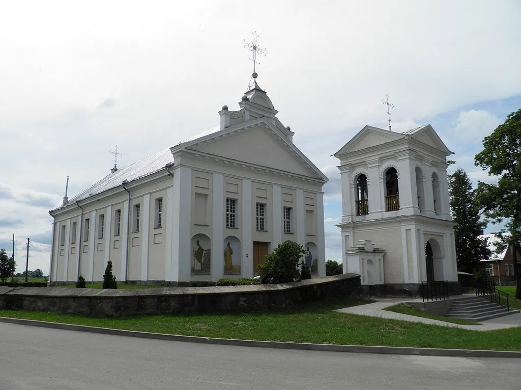 Saint John the Baptist church in Bebrene, Latvia