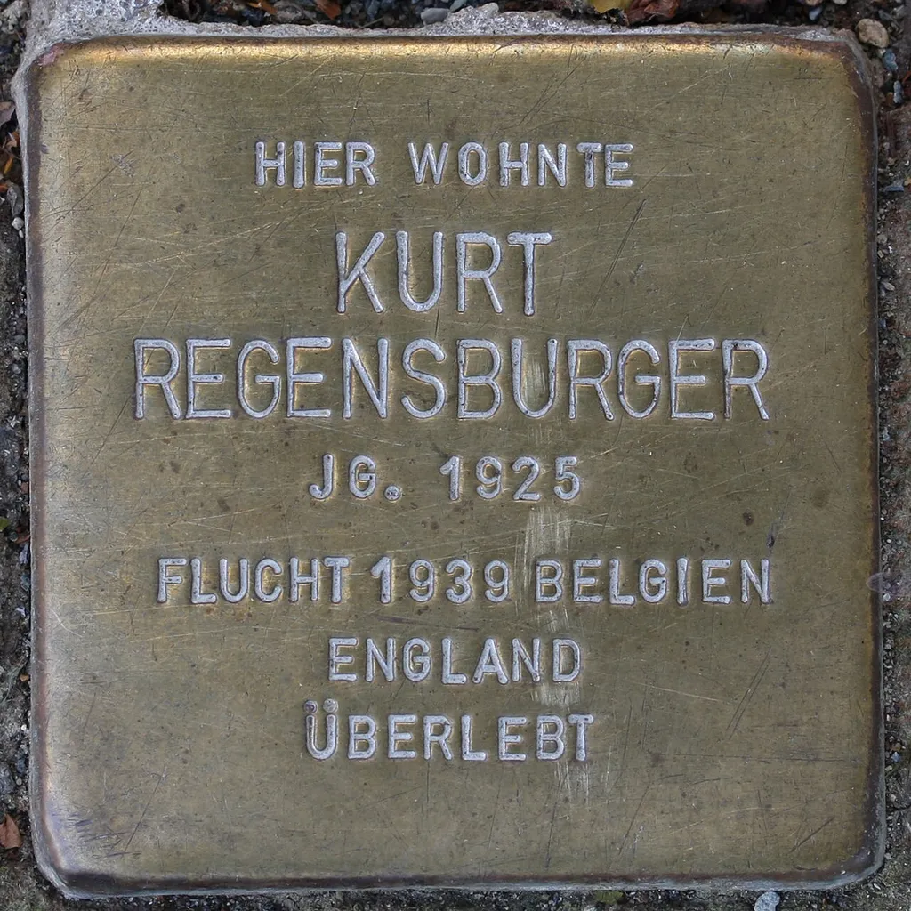 Stolperstein Braunschweig Luetzowstrasse 6 für Kurt Regensburger