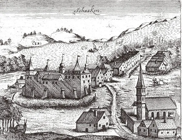 Schaaken (Nekrasowo), Ansicht nach Caspar Henneberger