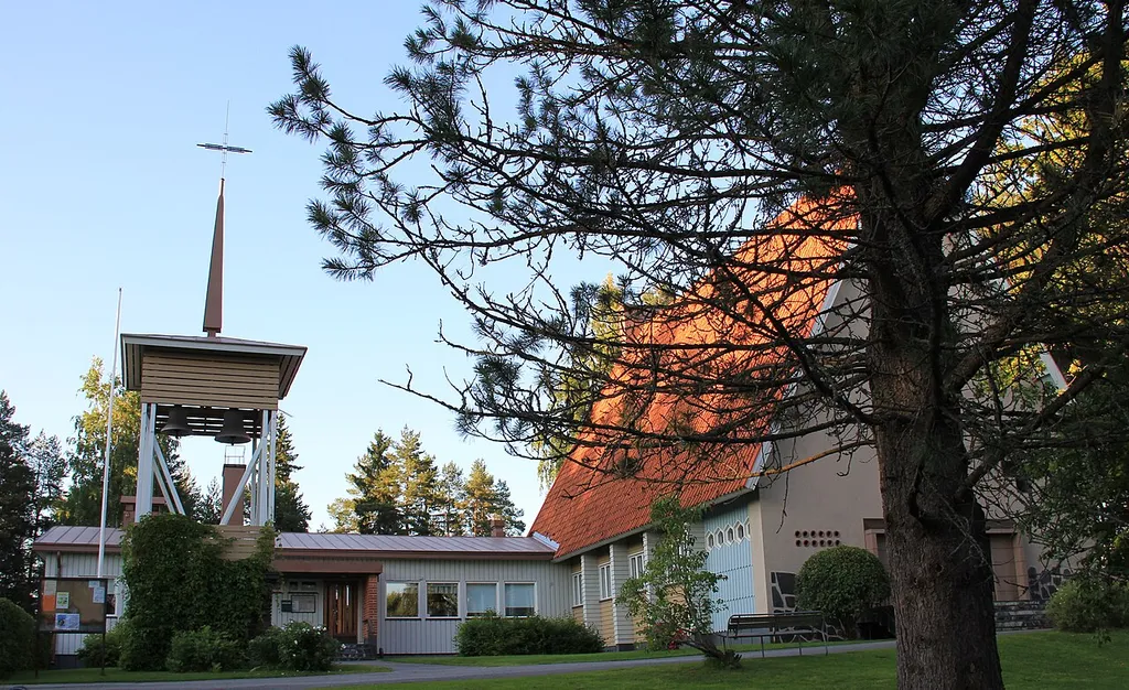 Viinijärvi church, Viinijärvi, Liperi, Finland. - Designed By architect Veikko Larkas, completed in 1953, parish wing in 1965 and bell tower in 1960.