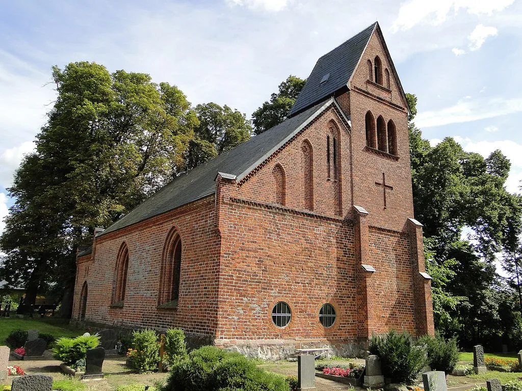 Church in Groß Flotow, district Müritz, Mecklenburg-Vorpommern, Germany