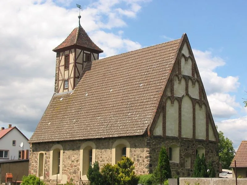 Church Kuhlowitz, built probably in 15th century. Kuhlowitz is an incorporated part of the town Belzig in Brandenburg, Germany.