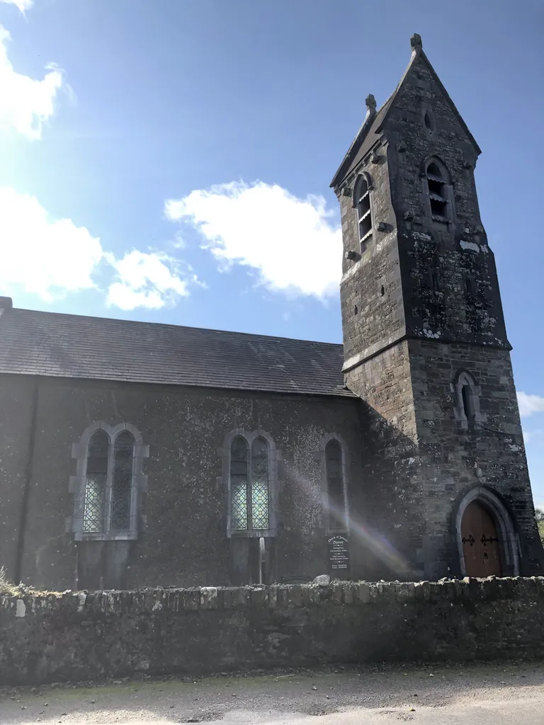 The Anglican church in Brinny, County Cork, Ireland, as seen from the L2236.