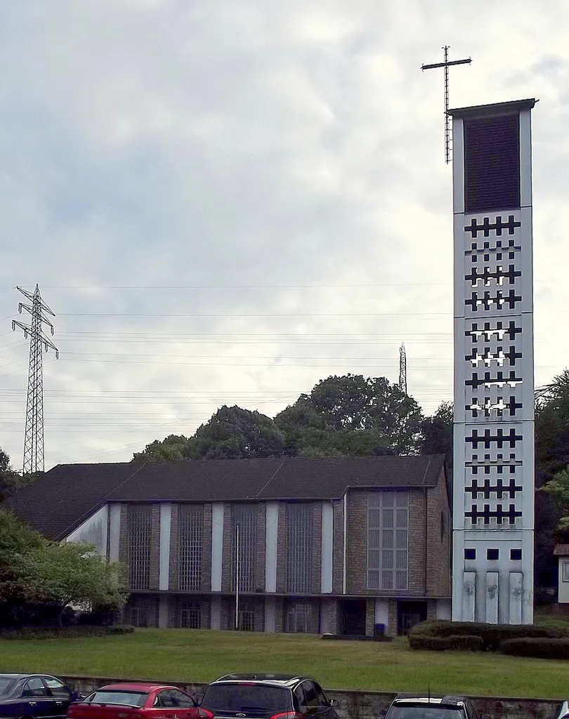 Exterior of the protestant church in Wehrden, Saarland, Germany