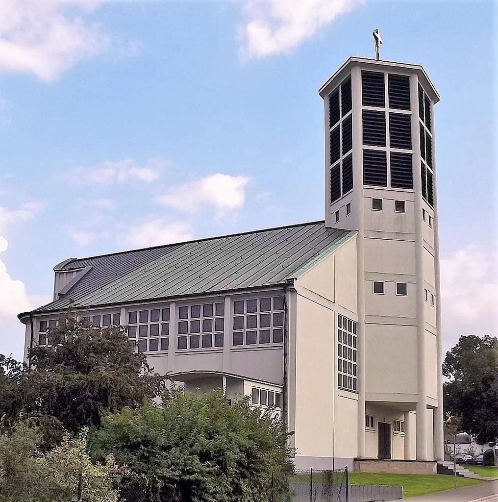 Exterior of the roman catholic church in Fürstenhausen, Saarland, Germany