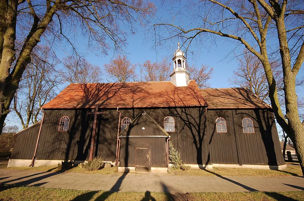 St Michael Archangel church in Niestronno, Mogilno, Poland