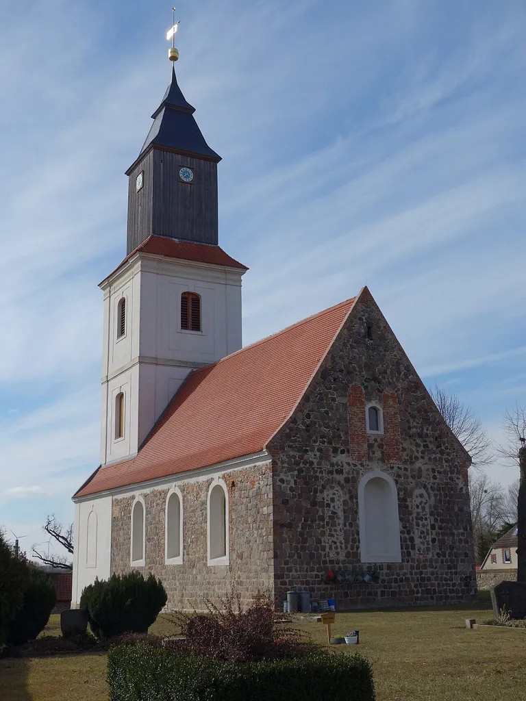 South-eastern view of the church in Dauer , Prenzlau municipality , Uckermark district, Brandenburg state, Germany